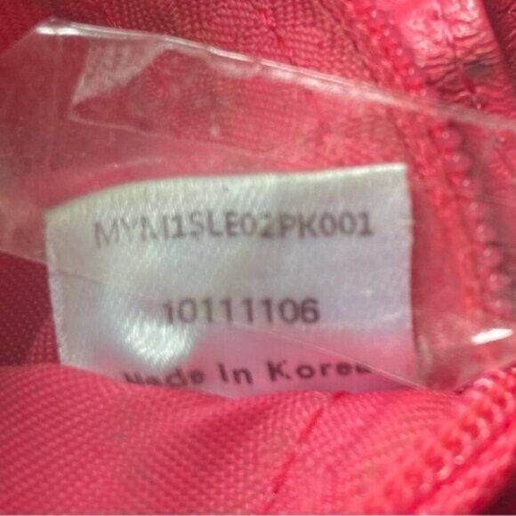 MCM Visetos Leather Studded Logo Motifs Medium Trifold Wallet Fuchsia Magenta - Picture 15 of 15